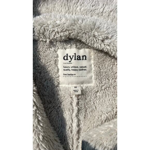 Dylan Jacket Women Size XS Light Blue Fur Lined Collared Long Sleeve Snap Button - Picture 4 of 5
